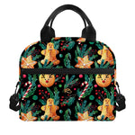 Watercolor Gingerbread Pattern Print Insulated Lunch Bag