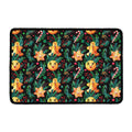 Watercolor Gingerbread Pattern Print Kitchen Mat