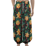 Watercolor Gingerbread Pattern Print Lantern Pants