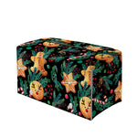 Watercolor Gingerbread Pattern Print Leather Tissue Box Cover