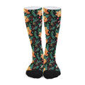 Watercolor Gingerbread Pattern Print Long Socks