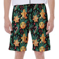 Watercolor Gingerbread Pattern Print Men's Beach Shorts