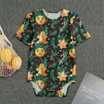 Watercolor Gingerbread Pattern Print Men's Bodysuit