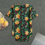 Watercolor Gingerbread Pattern Print Men's Bodysuit