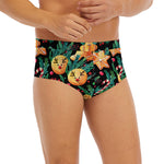 Watercolor Gingerbread Pattern Print Men's Briefs