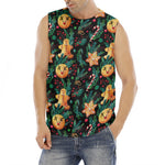 Watercolor Gingerbread Pattern Print Men's Fitness Tank Top