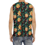 Watercolor Gingerbread Pattern Print Men's Fitness Tank Top