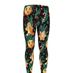 Watercolor Gingerbread Pattern Print Men's leggings