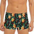 Watercolor Gingerbread Pattern Print Men's Short Boxer Briefs