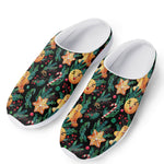 Watercolor Gingerbread Pattern Print Mesh Casual Shoes