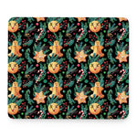 Watercolor Gingerbread Pattern Print Mouse Pad