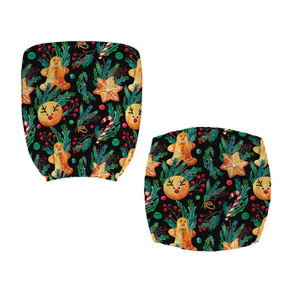 Watercolor Gingerbread Pattern Print Office Chair Cover