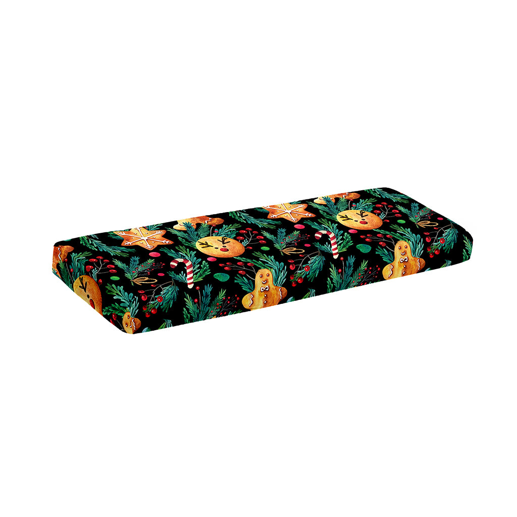 Watercolor Gingerbread Pattern Print Piano Keyboard Cover