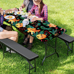 Watercolor Gingerbread Pattern Print Picnic Table Cover