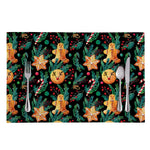 Watercolor Gingerbread Pattern Print Placemat