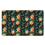 Watercolor Gingerbread Pattern Print Polyester Doormat