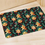 Watercolor Gingerbread Pattern Print Polyester Doormat