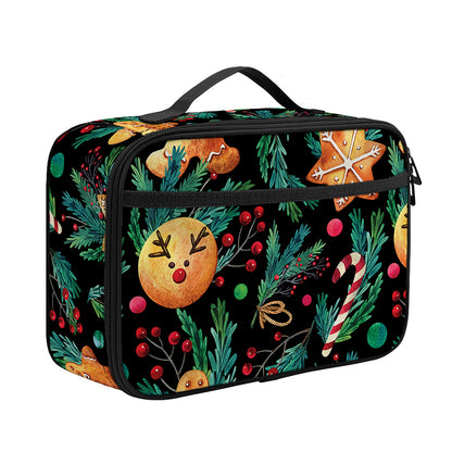 Watercolor Gingerbread Pattern Print Portable Lunch Bag