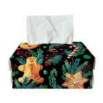 Watercolor Gingerbread Pattern Print Rectangle Tissue Box Cover