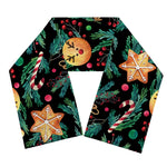 Watercolor Gingerbread Pattern Print Scarf