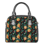 Watercolor Gingerbread Pattern Print Shoulder Handbag