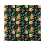 Watercolor Gingerbread Pattern Print Silk Bandana