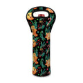 Watercolor Gingerbread Pattern Print Single Neoprene Wine Tote