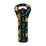 Watercolor Gingerbread Pattern Print Single Neoprene Wine Tote