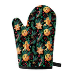 Watercolor Gingerbread Pattern Print Single Oven Mitt