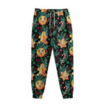 Watercolor Gingerbread Pattern Print Sweatpants