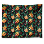 Watercolor Gingerbread Pattern Print Tapestry