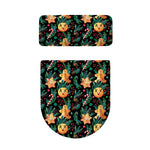 Watercolor Gingerbread Pattern Print Toilet Lid And Tank Cover Set