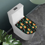 Watercolor Gingerbread Pattern Print Toilet Lid Cover