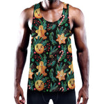 Watercolor Gingerbread Pattern Print Training Tank Top