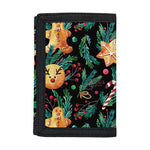 Watercolor Gingerbread Pattern Print Trifold Wallet