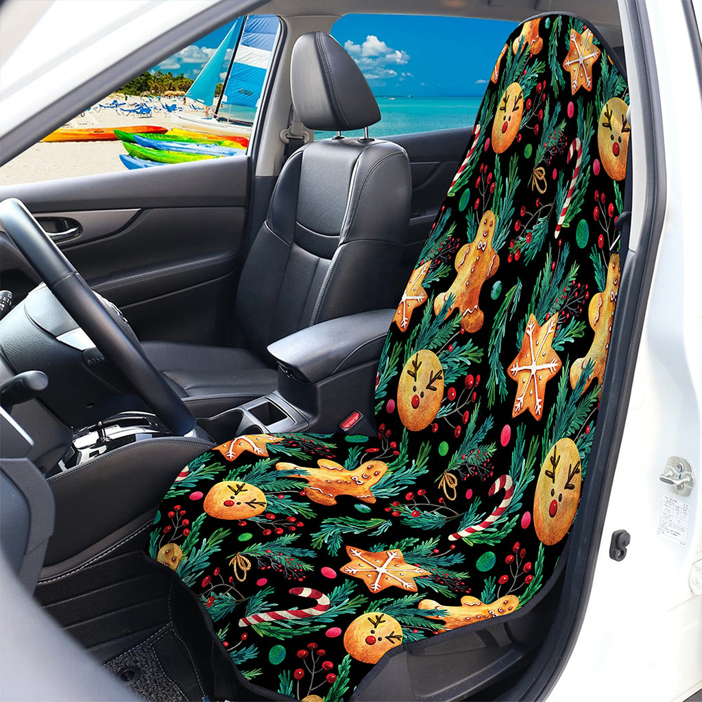 Watercolor Gingerbread Pattern Print Waterproof Car Seat Cover