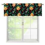 Watercolor Gingerbread Pattern Print Window Valance