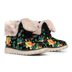 Watercolor Gingerbread Pattern Print Winter Boots