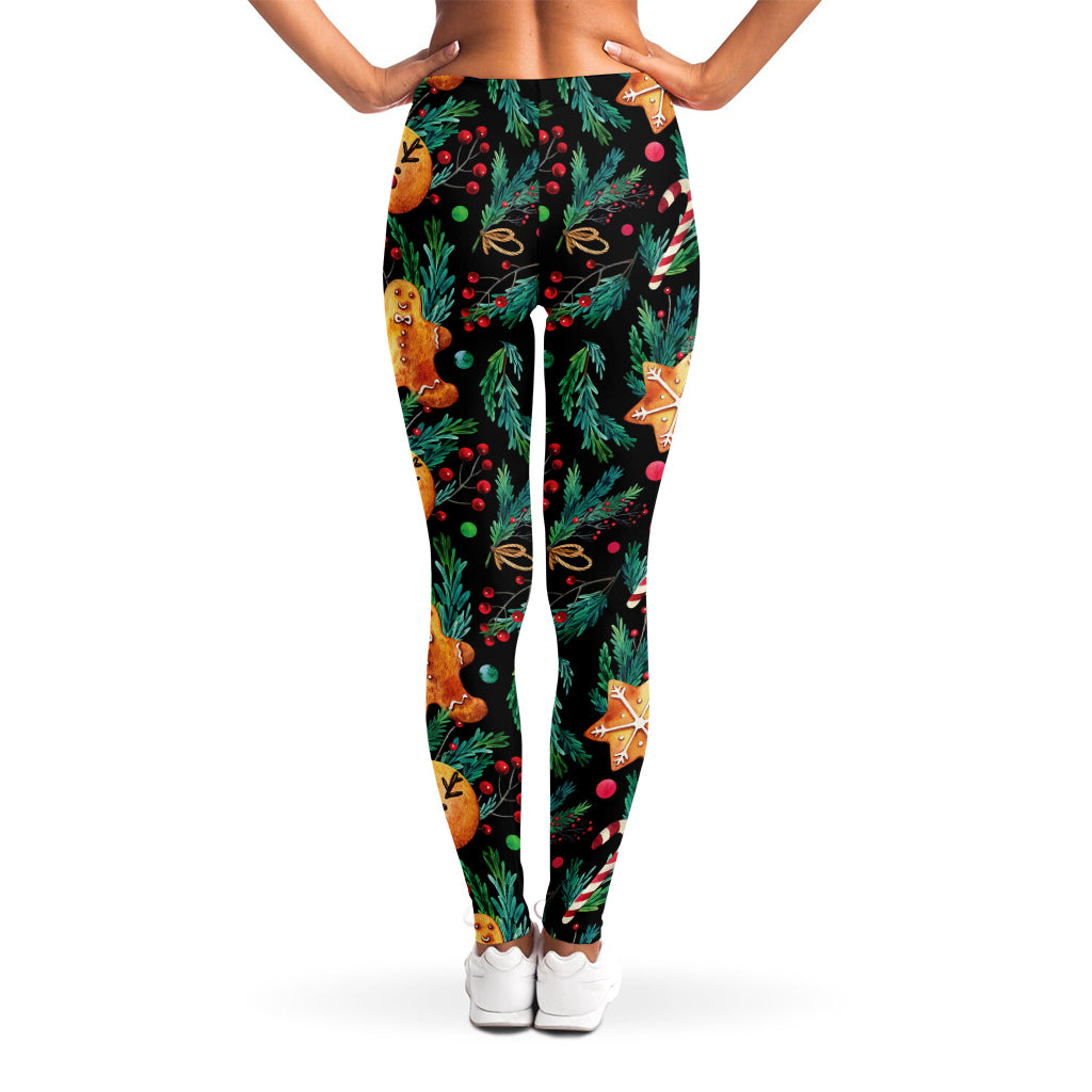 Watercolor Gingerbread Pattern Print Women's Leggings