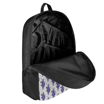 Watercolor Grape Pattern Print 17 Inch Backpack