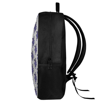 Watercolor Grape Pattern Print 17 Inch Backpack