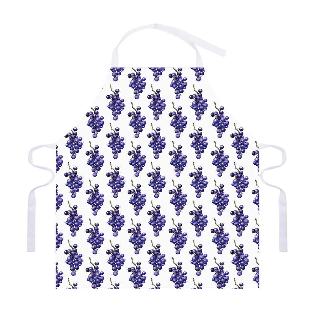 Watercolor Grape Pattern Print Adjustable Apron