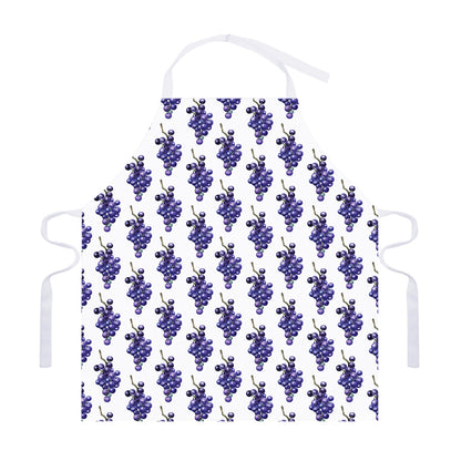 Watercolor Grape Pattern Print Adjustable Apron