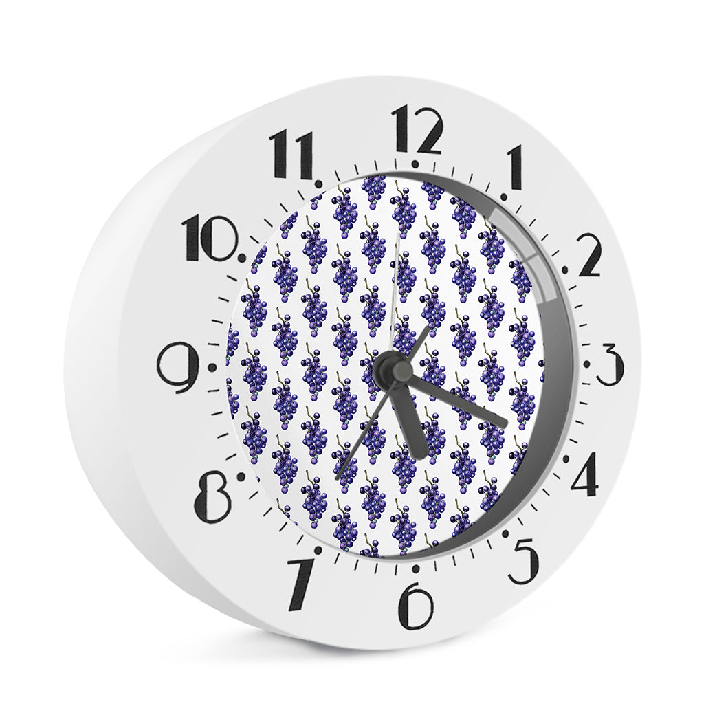 Watercolor Grape Pattern Print Alarm Clock
