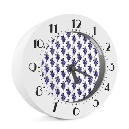 Watercolor Grape Pattern Print Alarm Clock