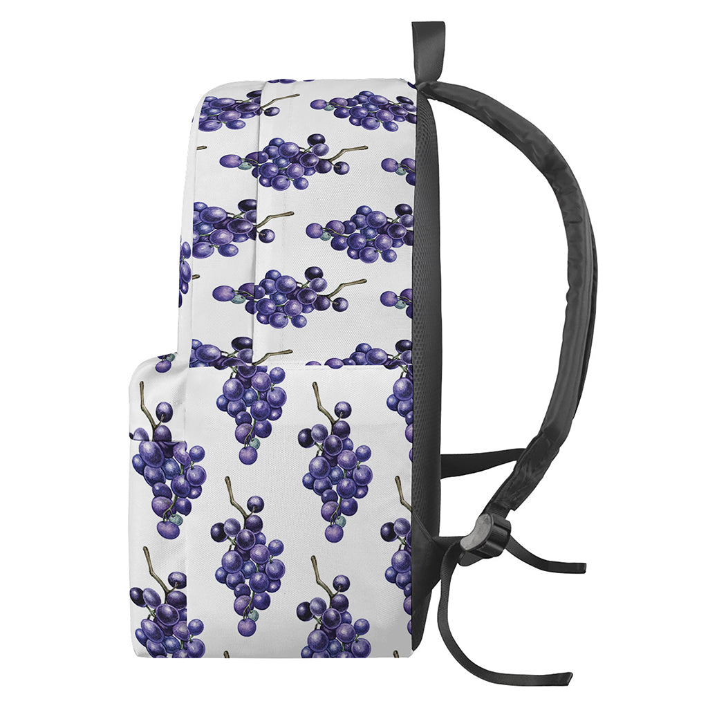 Watercolor Grape Pattern Print Backpack
