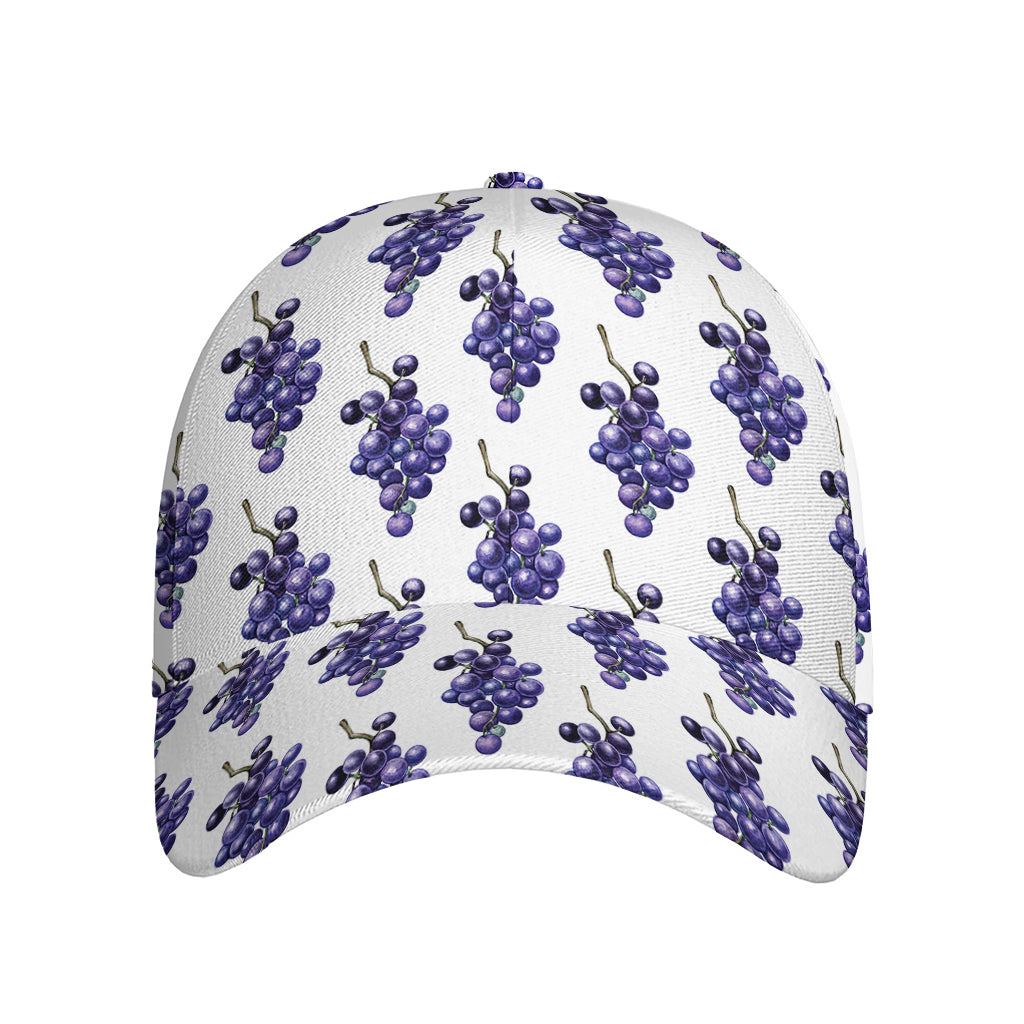 Watercolor Grape Pattern Print Baseball Cap