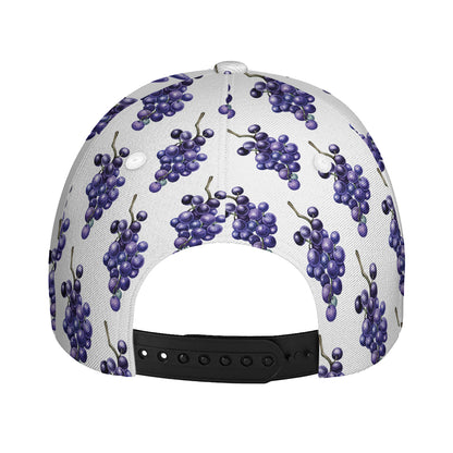 Watercolor Grape Pattern Print Baseball Cap