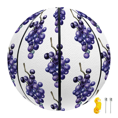 Watercolor Grape Pattern Print Basketball