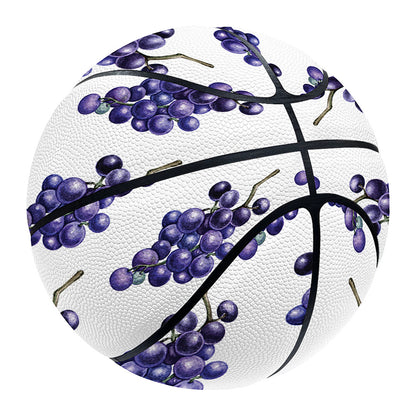 Watercolor Grape Pattern Print Basketball